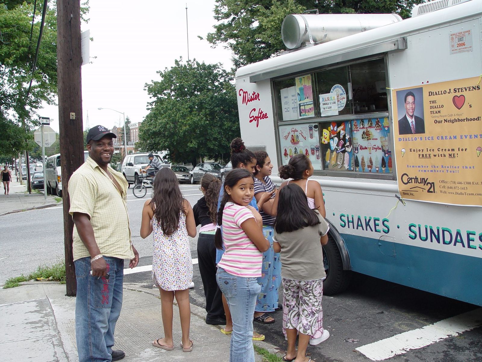 Neighbors at Diallo Stevens’ ice cream event in East Elmhurst