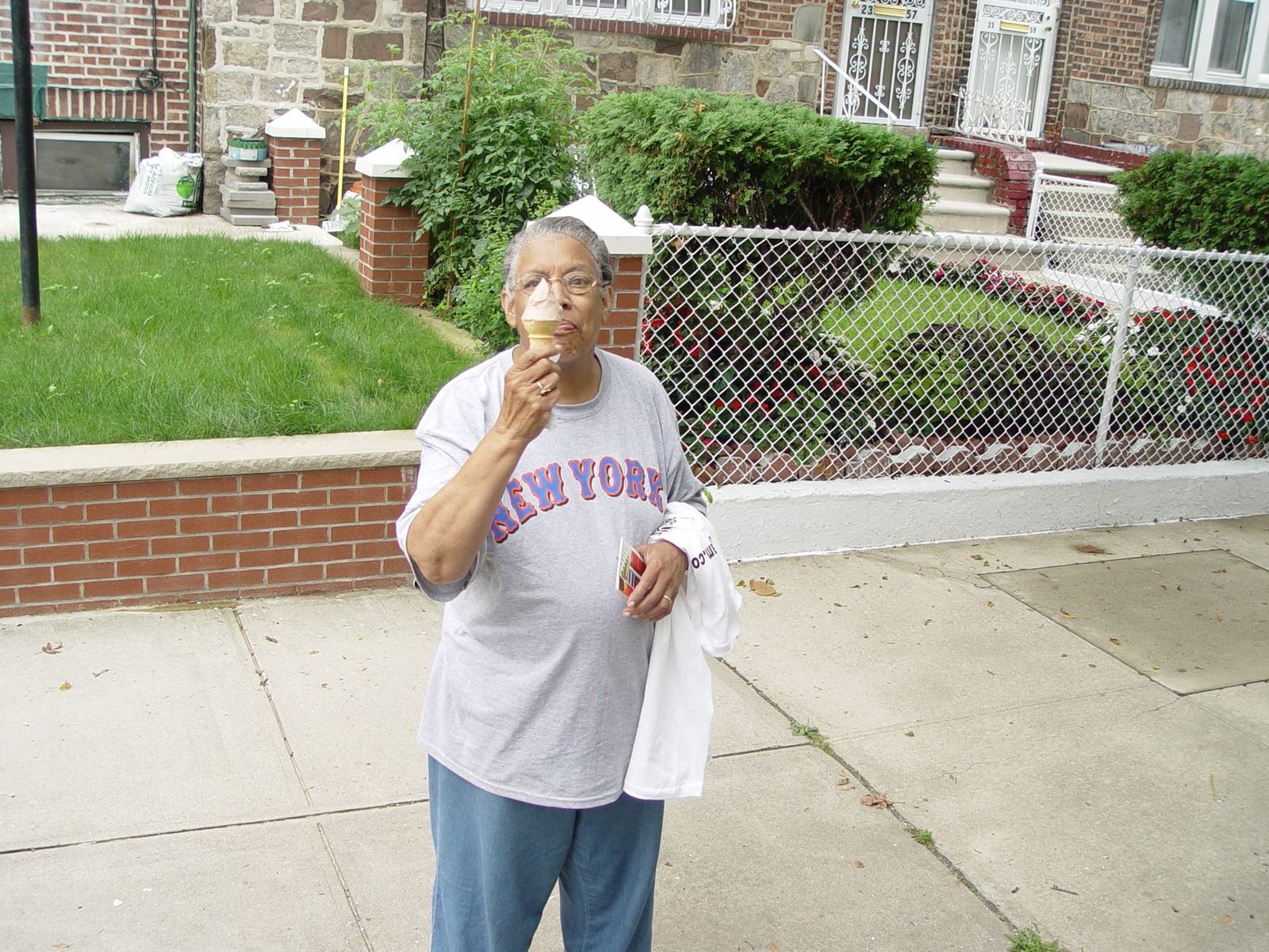 Neighbors at Diallo Stevens’ ice cream event in East Elmhurst