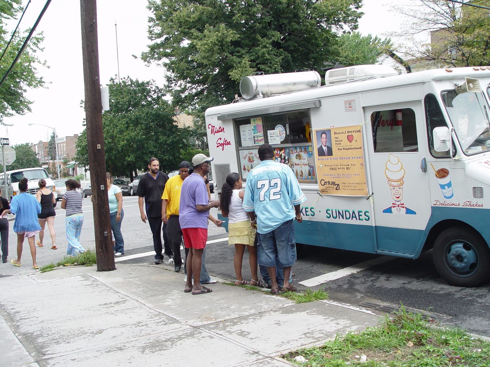 Neighbors at Diallo Stevens’ ice cream event in East Elmhurst