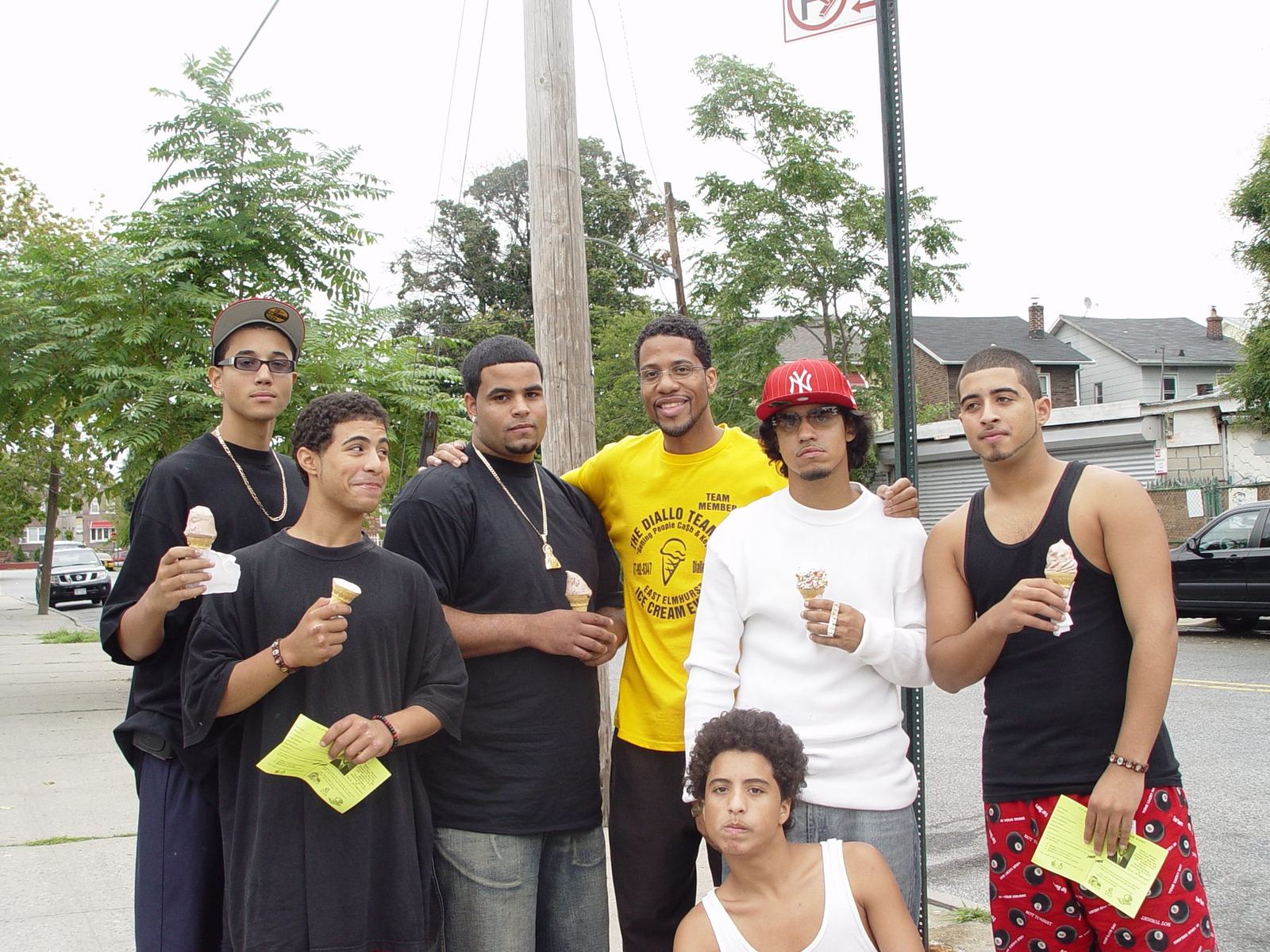 Neighbors at Diallo Stevens’ ice cream event in East Elmhurst