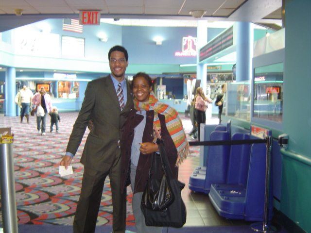 Guests at a private movie screening Diallo Stevens held for clients