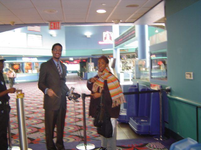 Guests at a private movie screening Diallo Stevens held for clients
