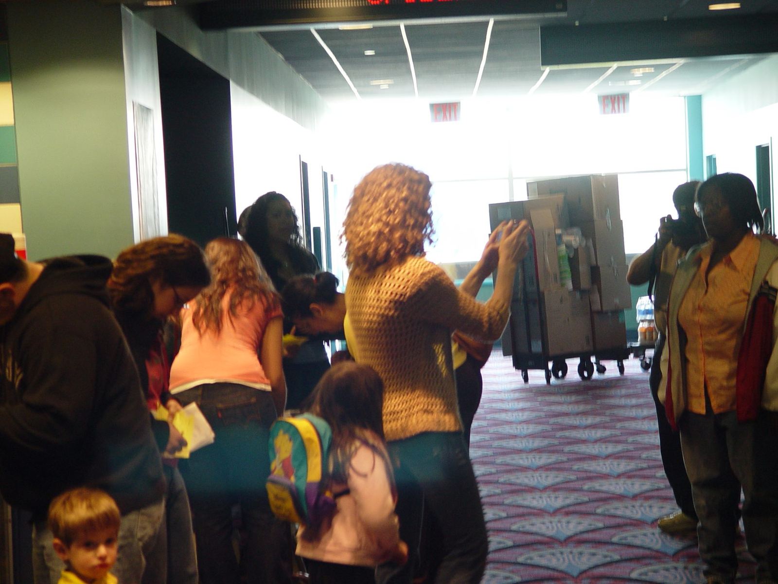 Guests at a private movie screening Diallo Stevens held for clients