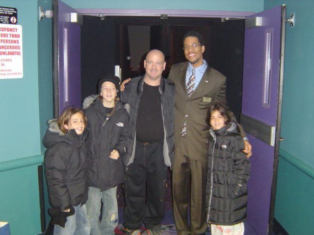 Guests at a private movie screening Diallo Stevens held for clients