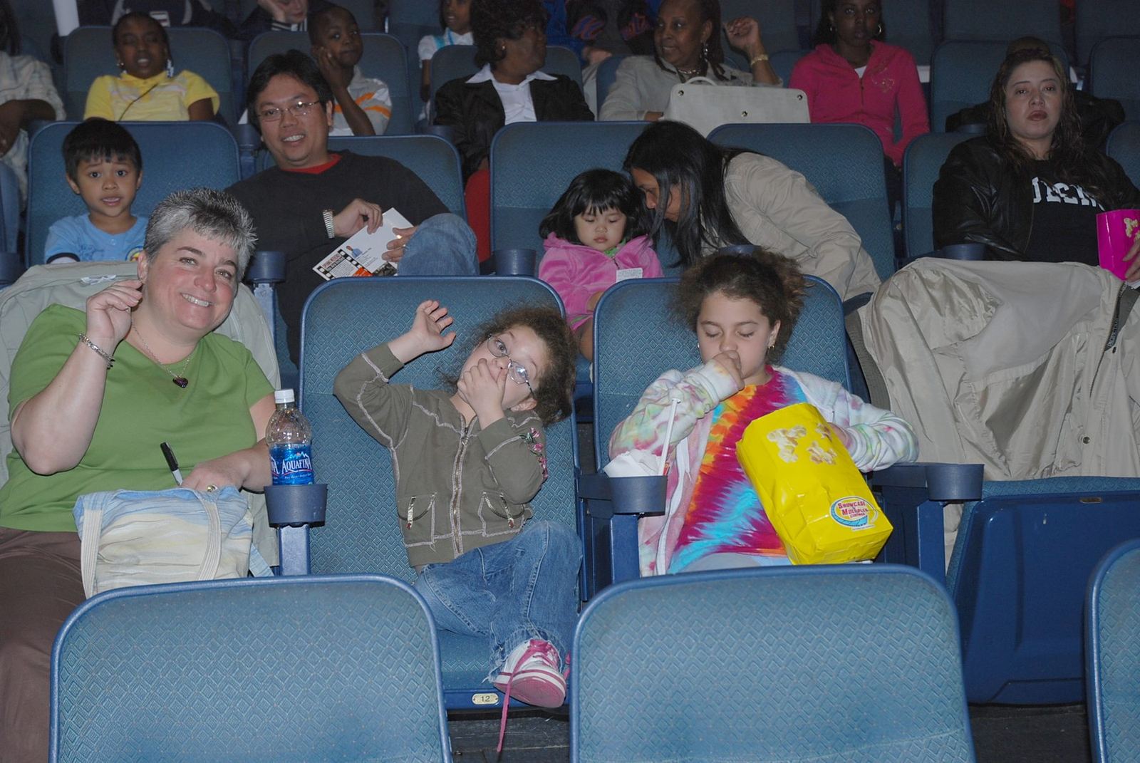 Guests at a private movie screening Diallo Stevens held for clients