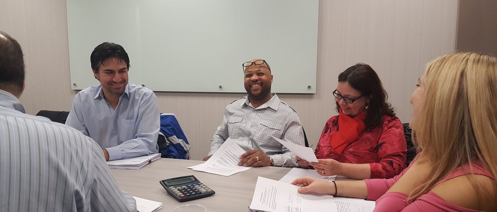 At the closing table