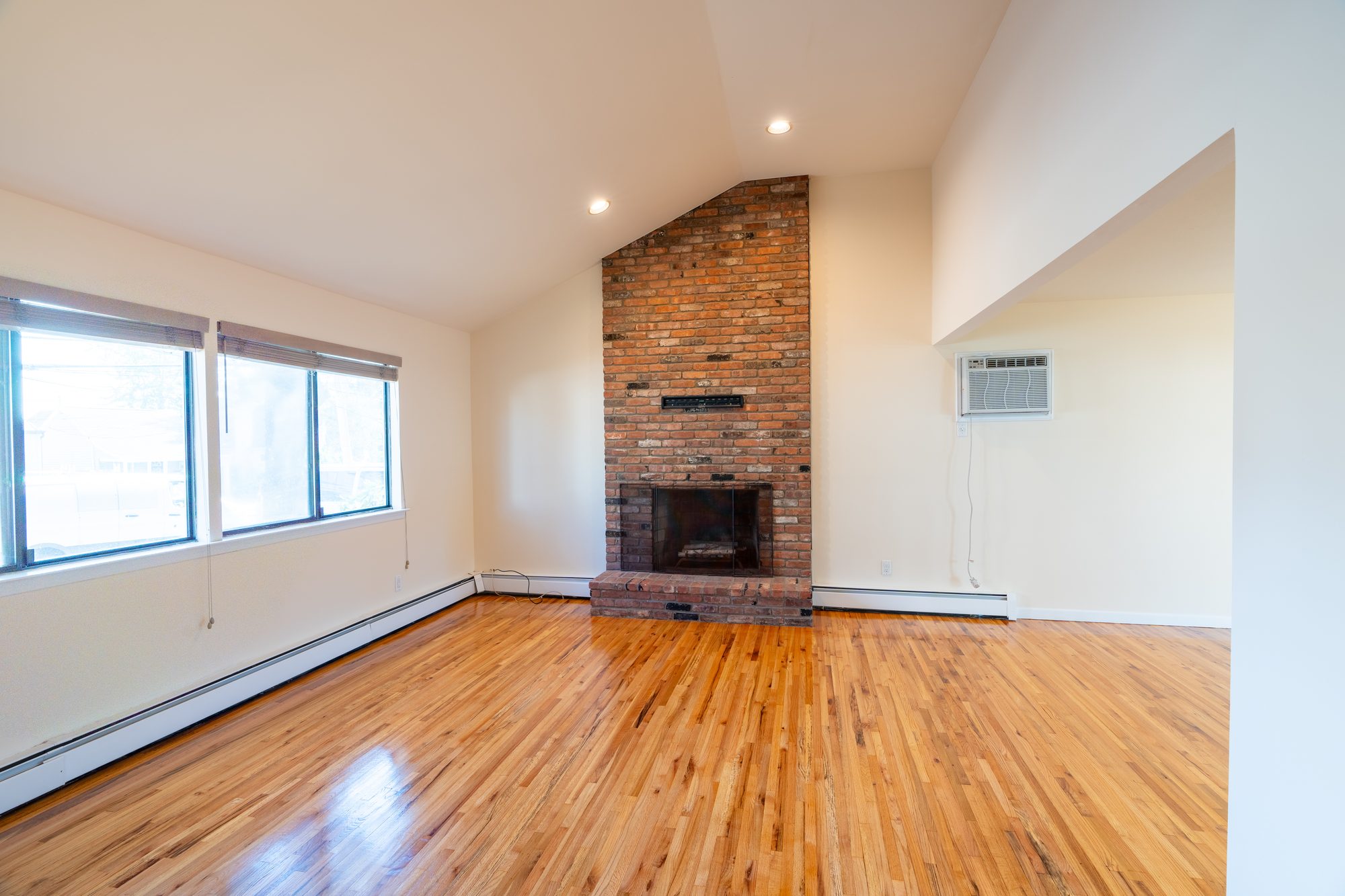 A living room photographed for a listing